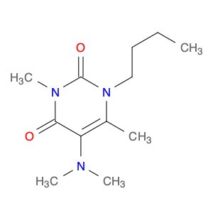 2,4(1H,3H)-Pyrimidinedione, 1-butyl-5-(dimethylamino)-3,6-dimethyl-