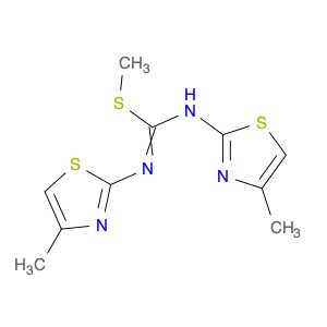 Carbamimidothioic acid, N,N'-bis(4-methyl-2-thiazolyl)-, methyl ester
