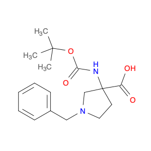 3-Pyrrolidinecarboxylic acid, 3-[[(1,1-dimethylethoxy)carbonyl]amino]-1-(phenylmethyl)-