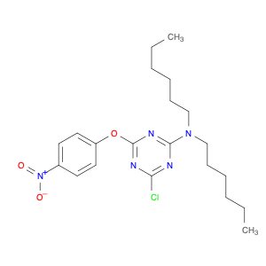 1,3,5-Triazin-2-amine, 4-chloro-N,N-dihexyl-6-(4-nitrophenoxy)-