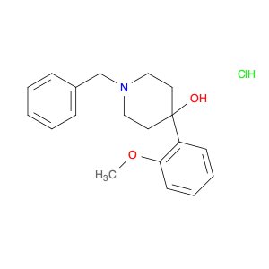 4-Piperidinol, 4-(2-methoxyphenyl)-1-(phenylmethyl)-, hydrochloride (1:1)