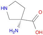 3-Pyrrolidinecarboxylic acid, 3-amino-, (3S)-