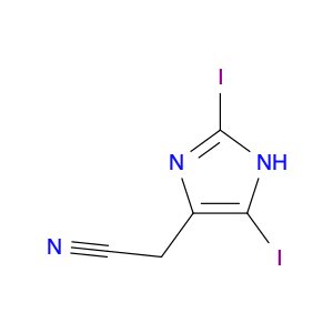 1H-Imidazole-4-acetonitrile, 2,5-diiodo-