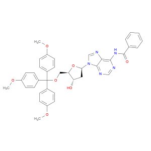 Adenosine, N-benzoyl-2'-deoxy-5'-O-[tris(4-methoxyphenyl)methyl]- (9CI)
