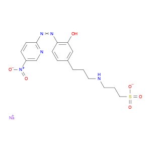 1-Propanesulfonic acid, 3-[[3-hydroxy-4-[2-(5-nitro-2-pyridinyl)diazenyl]phenyl]propylamino]-, sod…