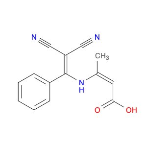 2-Butenoic acid, 3-[(2,2-dicyano-1-phenylethenyl)amino]-, (Z)- (9CI)