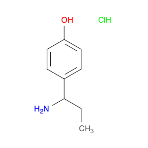 Phenol, 4-(1-aminopropyl)-, hydrochloride (1:1)