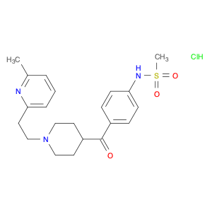 Methanesulfonamide, N-[4-[[1-[2-(6-methyl-2-pyridinyl)ethyl]-4-piperidinyl]carbonyl]phenyl]-, hydr…