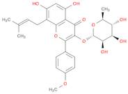 4H-1-Benzopyran-4-one, 3-[(6-deoxy-α-L-mannopyranosyl)oxy]-5,7-dihydroxy-2-(4-methoxyphenyl)-8-(3-…