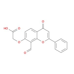 Acetic acid, 2-[(8-formyl-4-oxo-2-phenyl-4H-1-benzopyran-7-yl)oxy]-