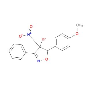 Isoxazole, 4-bromo-4,5-dihydro-5-(4-methoxyphenyl)-4-nitro-3-phenyl-