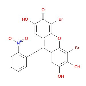 3H-Xanthen-3-one, 4,5-dibromo-2,6,7-trihydroxy-9-(2-nitrophenyl)-