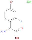 Benzeneacetic acid, α-amino-4-bromo-2-fluoro-, hydrochloride (1:1)