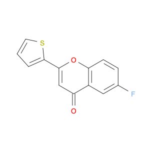 4H-1-Benzopyran-4-one, 6-fluoro-2-(2-thienyl)-