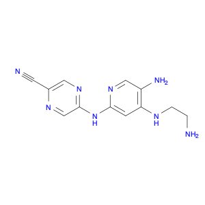 5-((5-Amino-4-((2-aminoethyl)amino)pyridin-2-yl)amino)pyrazine-2-carbonitrile