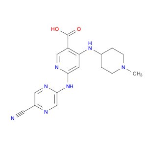 6-((5-Cyanopyrazin-2-yl)amino)-4-((1-methylpiperidin-4-yl)amino)nicotinic acid