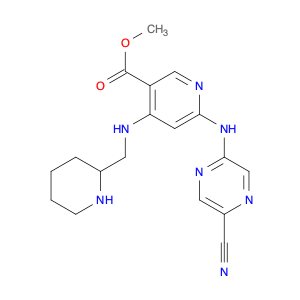 Methyl 6-((5-cyanopyrazin-2-yl)amino)-4-((piperidin-2-ylmethyl)amino)nicotinate