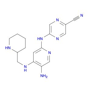5-((5-Amino-4-((piperidin-2-ylmethyl)amino)pyridin-2-yl)amino)pyrazine-2-carbonitrile