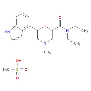 2-Morpholinecarboxamide, N,N-diethyl-6-(1H-indol-4-yl)-4-methyl-, methanesulfonate (9CI)