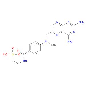 Ethanesulfonic acid, 2-[[4-[[(2,4-diamino-6-pteridinyl)methyl]methylamino]benzoyl]amino]-