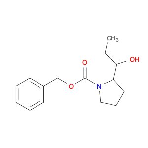 1-Pyrrolidinecarboxylic acid, 2-(1-hydroxypropyl)-, phenylmethyl ester