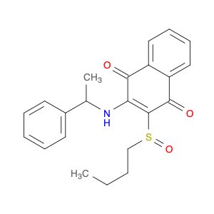 1,4-Naphthalenedione, 2-(butylsulfinyl)-3-[(1-phenylethyl)amino]-