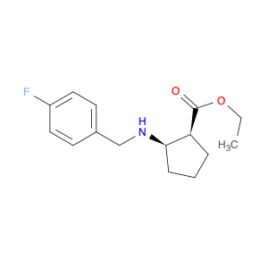 Cyclopentanecarboxylic acid, 2-[[(4-fluorophenyl)methyl]amino]-, ethyl ester, (1S,2R)-