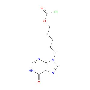 Carbonochloridic acid, 5-(1,6-dihydro-6-oxo-9H-purin-9-yl)pentyl ester
