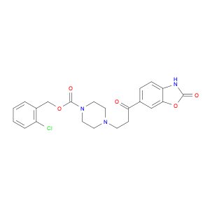 2-Chlorobenzyl 4-(3-oxo-3-(2-oxo-2,3-dihydrobenzo[d]oxazol-6-yl)propyl)piperazine-1-carboxylate