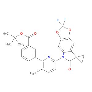 tert-butyl 3-(6-(1-(2,2-difluorobenzo[d][1,3]dioxol-5-yl)cyclopropanecarboxamido)-3-methylpyridin-…