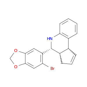 3H-Cyclopenta[c]quinoline, 4-(6-bromo-1,3-benzodioxol-5-yl)-3a,4,5,9b-tetrahydro-, (3aS,4R,9bR)-