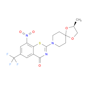 4H-1,3-Benzothiazin-4-one, 2-[(2S)-2-methyl-1,4-dioxa-8-azaspiro[4.5]dec-8-yl]-8-nitro-6-(triflu...