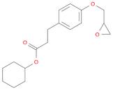 Benzenepropanoic acid, 4-(2-oxiranylmethoxy)-, cyclohexyl ester