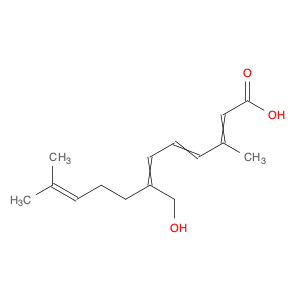 2,4,6,10-Dodecatetraenoic acid, 7-(hydroxymethyl)-3,11-dimethyl-