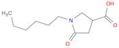 3-Pyrrolidinecarboxylic acid, 1-hexyl-5-oxo-