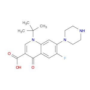 1-(tert-Butyl)-6-fluoro-4-oxo-7-(piperazin-1-yl)-1,4-dihydroquinoline-3-carboxylic acid
