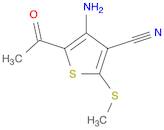 3-Thiophenecarbonitrile, 5-acetyl-4-amino-2-(methylthio)-