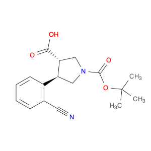 1,3-Pyrrolidinedicarboxylic acid, 4-(2-cyanophenyl)-, 1-(1,1-dimethylethyl) ester, (3R,4S)-rel-