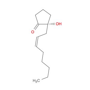 Cyclopentanone, 2-hydroxy-2-(2Z)-2-octen-1-yl-, (2R)-