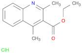 3-Quinolinecarboxylic acid, 2,4-dimethyl-, ethyl ester, hydrochloride (1:1)