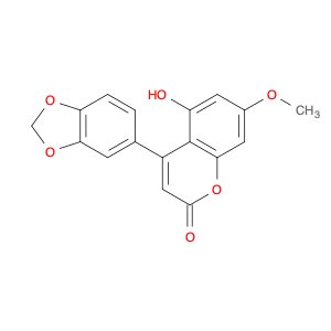 2H-1-Benzopyran-2-one, 4-(1,3-benzodioxol-5-yl)-5-hydroxy-7-methoxy-