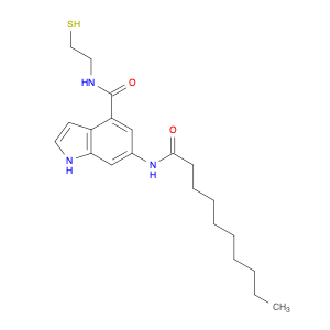 1H-Indole-4-carboxamide, N-(2-mercaptoethyl)-6-[(1-oxodecyl)amino]-