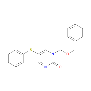 2(1H)-Pyrimidinone, 1-[(phenylmethoxy)methyl]-5-(phenylthio)-