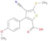 2-Thiophenecarboxylic acid, 4-cyano-3-(4-methoxyphenyl)-5-(methylthio)-