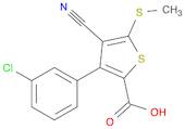 2-Thiophenecarboxylic acid, 3-(3-chlorophenyl)-4-cyano-5-(methylthio)-