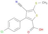 2-Thiophenecarboxylic acid, 3-(4-chlorophenyl)-4-cyano-5-(methylthio)-