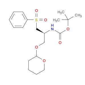Carbamic acid, [1-[(phenylsulfonyl)methyl]-2-[(tetrahydro-2H-pyran-2-yl)oxy]ethyl]-, 1,1-dimethyle…