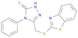 3H-1,2,4-Triazole-3-thione, 5-[(2-benzothiazolylthio)methyl]-2,4-dihydro-4-phenyl-