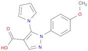 1H-Pyrazole-4-carboxylic acid, 1-(4-methoxyphenyl)-5-(1H-pyrrol-1-yl)-