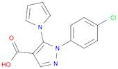 1H-Pyrazole-4-carboxylic acid, 1-(4-chlorophenyl)-5-(1H-pyrrol-1-yl)-